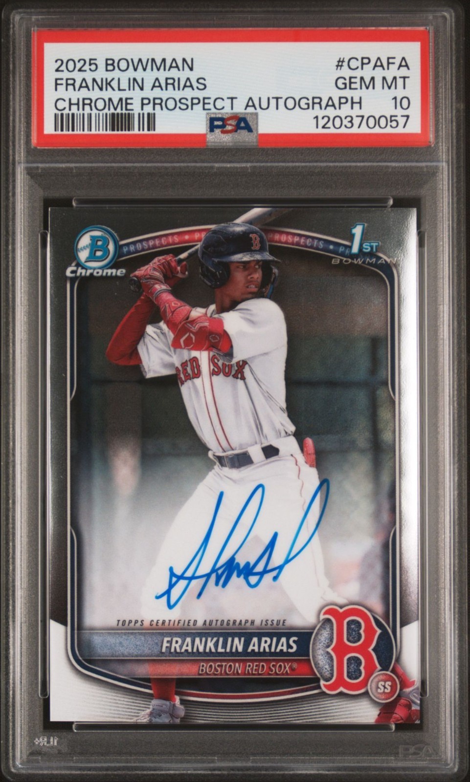 FRANKLIN ARIAS 2025 BOWMAN CHROME AUTO #CPAFA PSA 10
