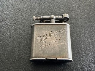 Vintage DUNHILL UNIQUE Silver Plated Lift Arm Cigarette Lighter