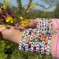 New Year's Gift/Christmas Gift/Custom Name Beaded Bracelet/Boho Jewelry