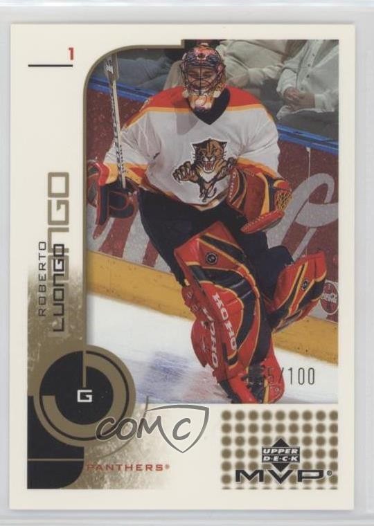 2002-03 Upper Deck MVP Exclusives 55/100 Roberto Luongo #76 HOF 08ee