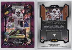 2024 Panini Prizm Draft Picks Purple Ice /149 Xavier Worthy #153 Rookie RC