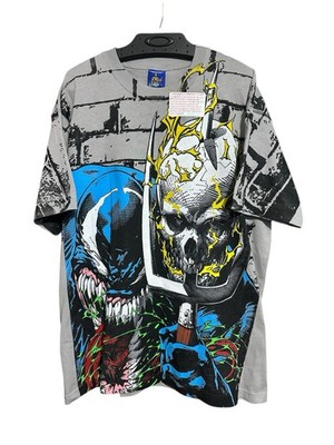 Vintage Style Marvel Venom vs. Ghost Rider Mega  AOP T Shirt sz Large Rush 616