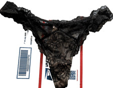 Victoria's Secret Dream Angels Lace  Mesh Detail Thong Panty Size s