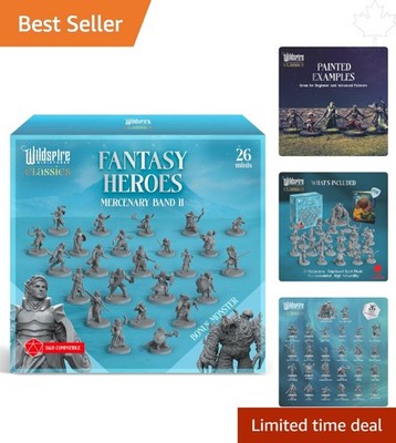 Versatile 28mm Miniatures for D&D: Classic Heroes Mercenary Band II - 26 Figures
