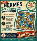 RARE Hermes Scarf Les Perroquets Carre Silk 90 Parrots Authentic France Design