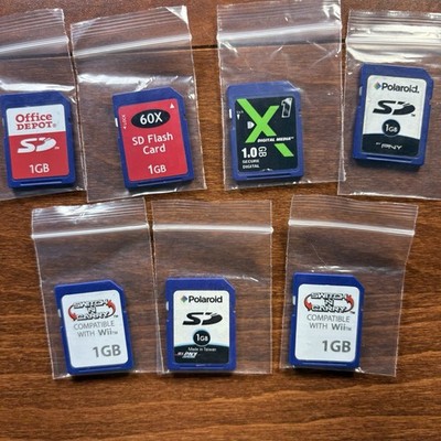Standard 1GB SD Cards For Cameras, Wii, And Other Small Devices ($6 Each)