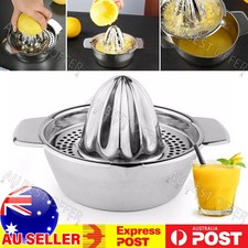 Stainless Steel Fruit Lemon Citrus Orange Juicer Manual Press Squeezer AU