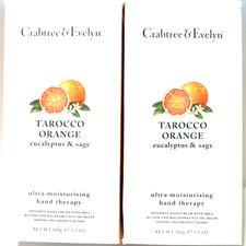 Crabtree Evelyn TAROCCO ORANGE Ultra-Moisturising Hand Therapy, 3.5 oz, NEW x2