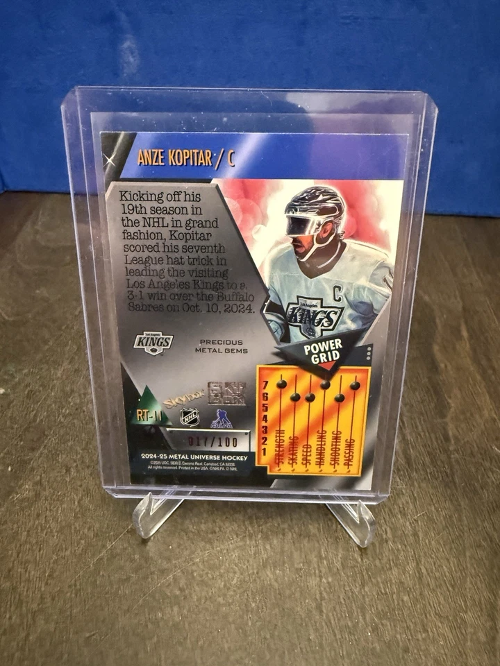 2024-25  Metal Universe - Anze Kopitar Red Retro Precious Metal Gems /100 - Image 2 of 2