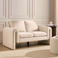 Dusk Marseille Ivory Chenille Compact 2 Seater Sofa RRP £299