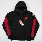 NEW Snap-on Tools Pro Jacket Mens Medium Black Red Hooded Full Zip Workwear NWT