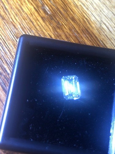 NATURAL DIAMOND NEAR COLORLESS STONE ONLY EMERALD CUT VSI .73 CT GSI AUTHENTIC - Photo 10 sur 19