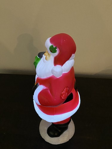 Blow Mold Light Up Santa Claus Christmas Decoration - Table Top Decor 11 in. - Picture 4 of 12