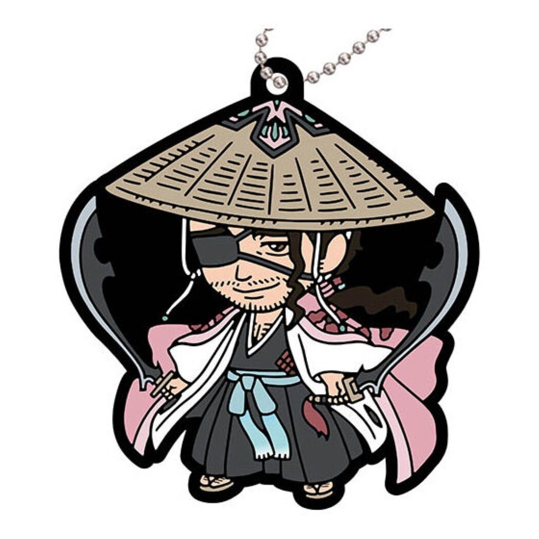 PSL BLEACH mini Rubber Keychain SK#3 Shunsui Kyoraku BANDAI