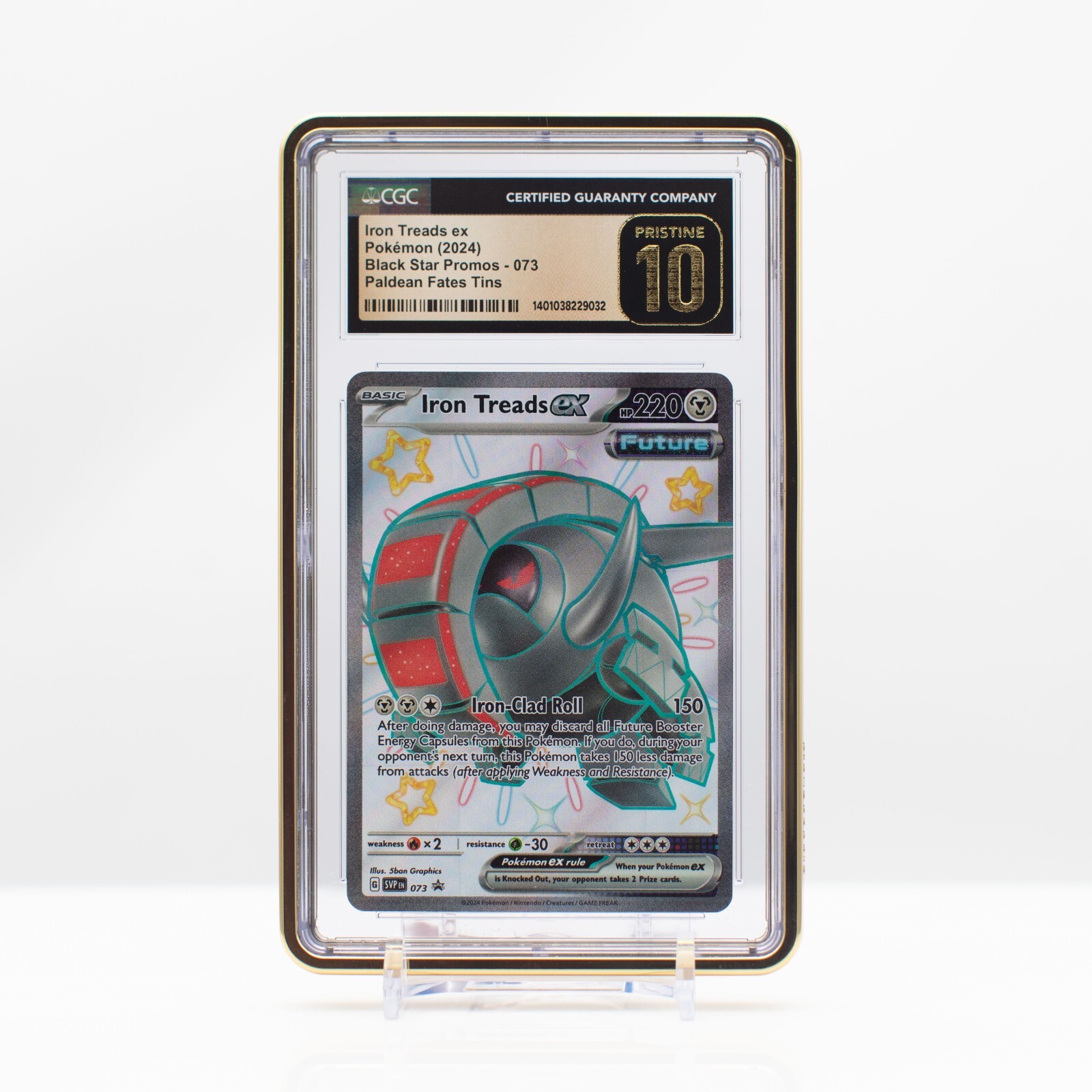 Pokemon Iron Treads EX Scarlet Violet Black Star Promo Holo 073 - CGC PRISTINE