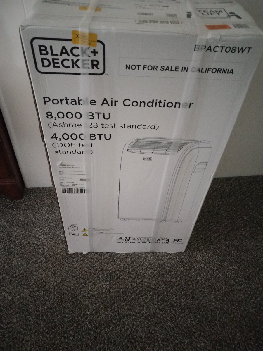 BLACK+DECKER BPACT08WT 8,000 BTU Portable Air Conditioner BRAND NEW IN THE  BOX 819813013158| eBay