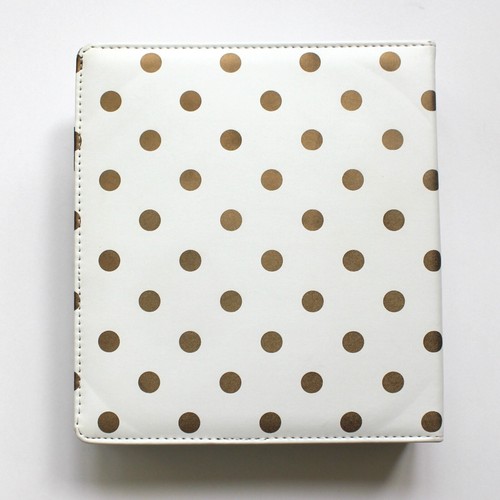 Heidi Swapp Planer Organizer Vinyl Mappe 8"x8 3/4"x2" Gold Tupfen Scrapbo - Bild 11 von 11