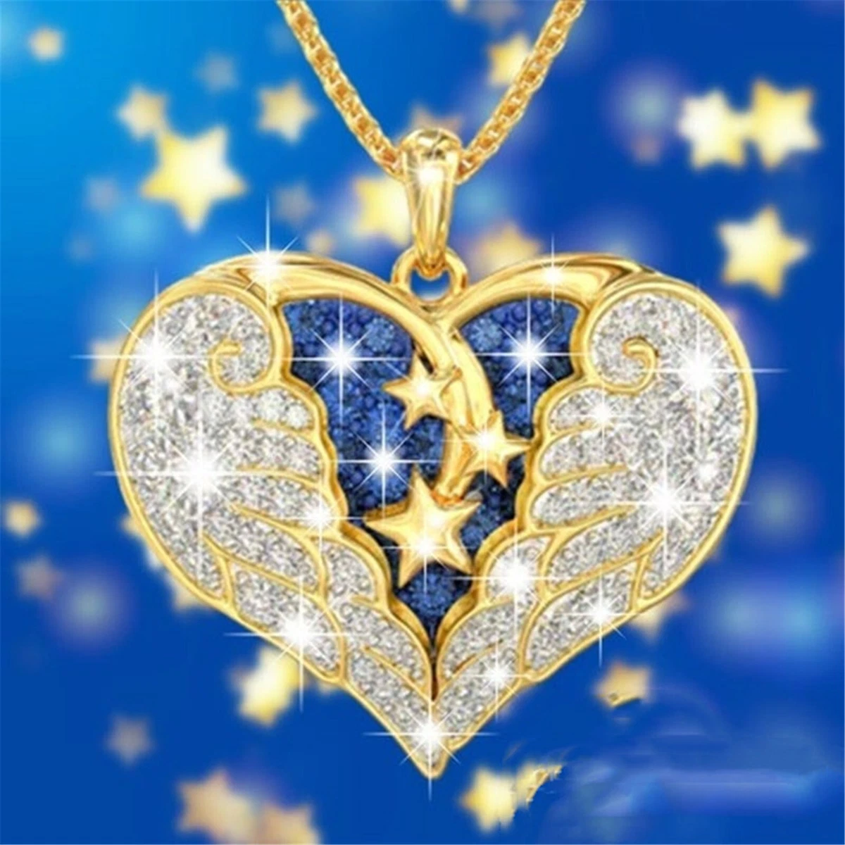 Blue angel necklace deals
