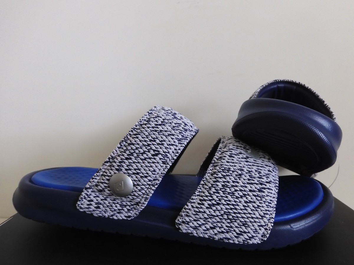 NIKE NIKELAB BENASSI DUO ULTRA SLIDE SANDALS / PIGALLE BLUE SZ 11  [902783-400]