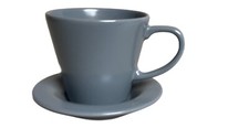 IKEA DINERA grau matt Kaffeetasse mit Untere