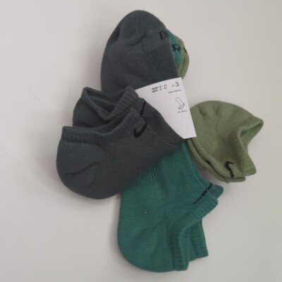 Nike Men's 3-pack Everyday Cushion No-Show Training Socks size 8-12