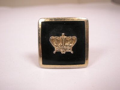 Royal Imperial Crown King SINGLE Vintage Cuff Link replace lost/broken zh62
