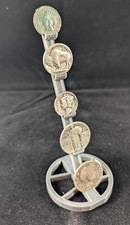 Gray Metal Detector Coin Holder- 5 coins sizes Dimes to Nickels | Coin Display
