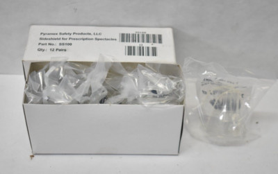 Lot of 12 Pyramex Slip On Side Shields Clear SS100 For Prescription Spectacles