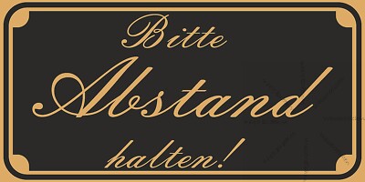 Car sticker Corona please keep your distance brown c19 sticker-12cm