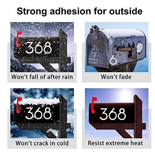 Reflective Mailbox Numbers for Outside Number Stickers with 3 inch 5 Sets - Picture 4 of 6