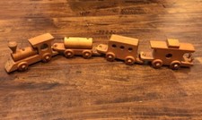 Wooden Carved Children  s Train