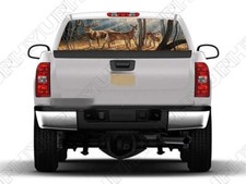 Rear Window Graphic Decal Forest Animals Deer Window Sticker For Truck Suv Jeep