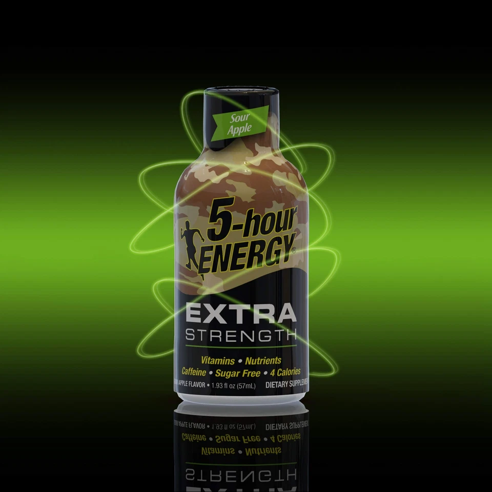 Disparo ENERGY 5 horas, sabor a manzana agria extra fuerte, 1,93 oz. Pack 24 Foto 2 de 4