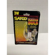Satco S3756 3W Decorative Flicker Flame Bulb For Candle-Type Lamps