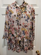 Altar'd State Ladies Juniors Floral Print L/S Dress sz. S