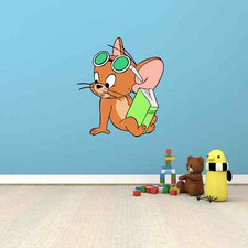 Tom and Jerry Cat Mouse Cartoon Kids Baby Room Wall Decor Sticker Decal 21"X25"