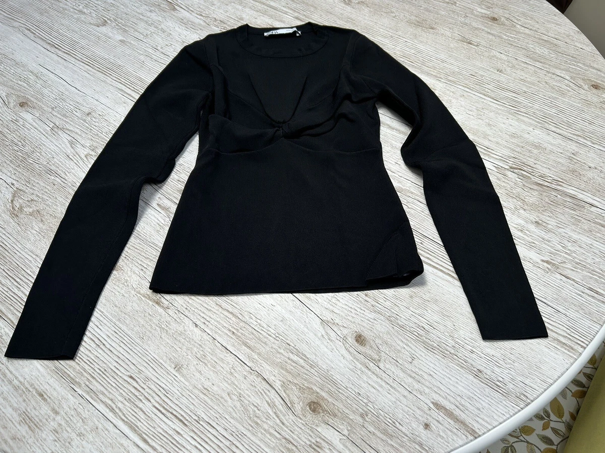 Zara black knot top Clearance