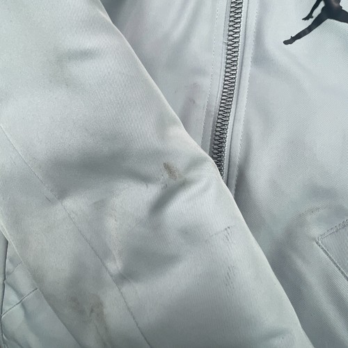 Nike Air Jordan Jacket Boys 7 Gray Bomber Puffer Lined Heavy Warm Winter Jumpman - Picture 9 of 16