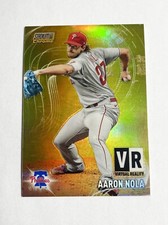 2021 Stadium Club Chrome Gold /50 Virtual Reality #VR-20 Aaron Nola Phillies