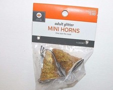 NWT NEW Halloween Costume Gold Horns Mini Devil Monster Glitter