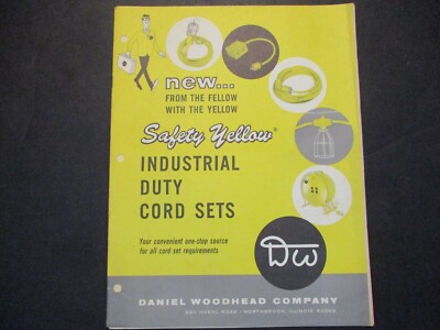 Safety Yellow Industrial Duty Cord Sets Daniel Woodhead Company catalog |  eBay
