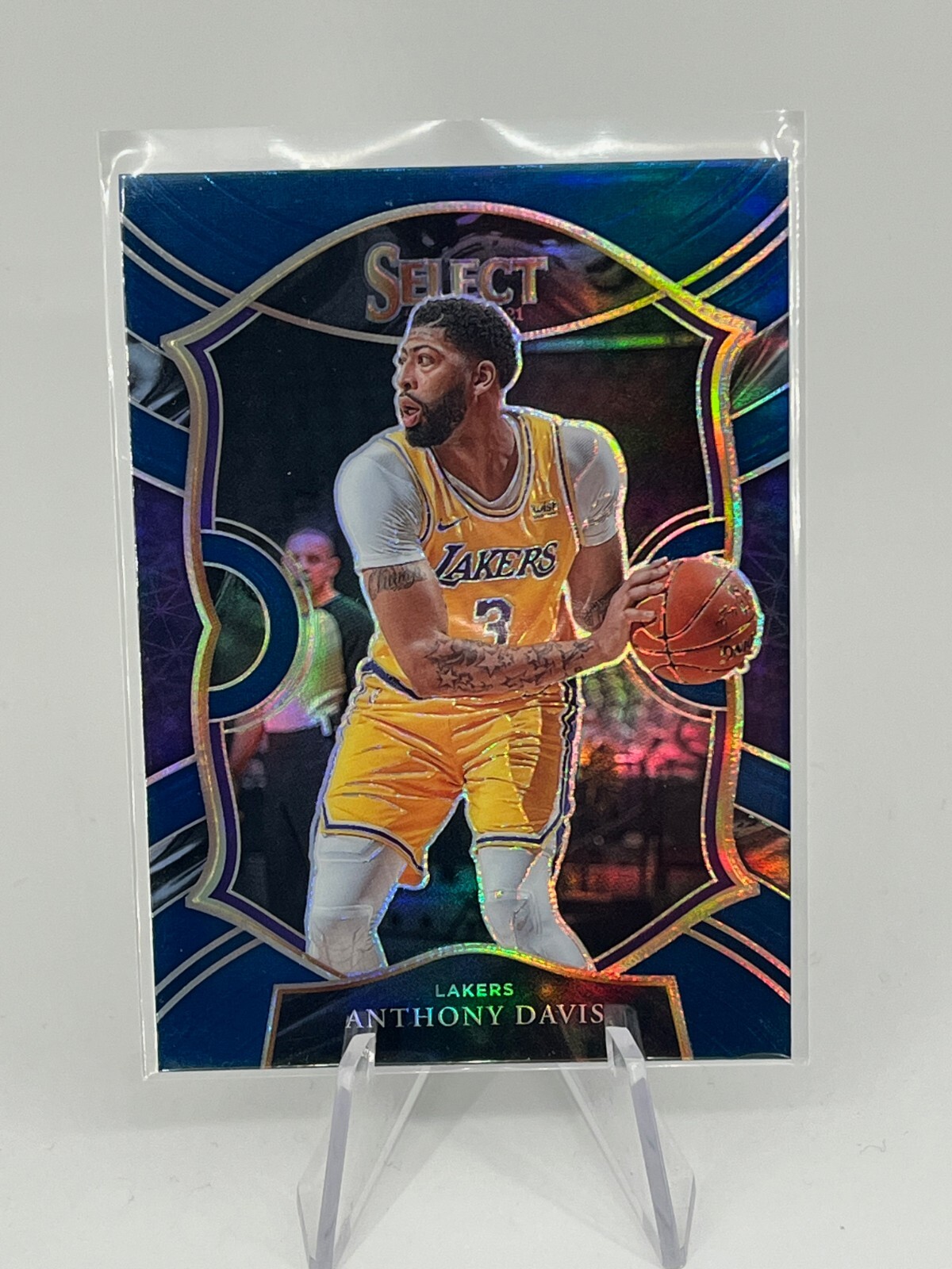2020-21 Panini Select - Concourse Anthony Davis #45 Blue Prizm