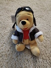 Vintage Disney Bean Bag Plushie Pilot Winnie The Pooh 8" Inches Tall Beanbag