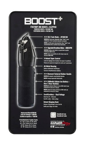 BaBylissPRO Boost+ Professional Cord/Cordless Clippers Matt Black FX870BP-MB - Picture 4 of 6