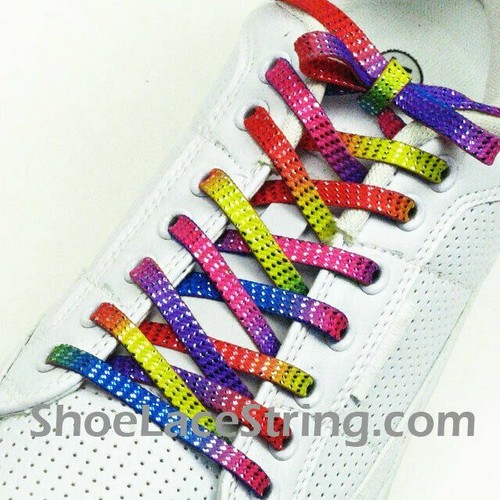 45INCH Long, Rainbow Striped ShoeLace Strings 1Pair-FREE SHIPPING - Picture 9 of 19
