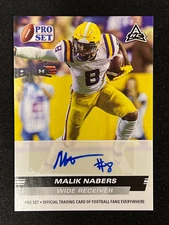 Malik Nabers Aut0 2022 Leaf Pro Set Draft Rookie Autograph Yellow LSU