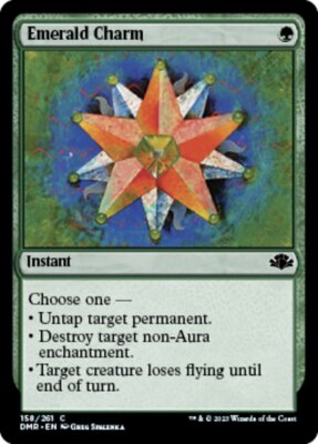 x4 Emerald Charm C MTG Dominaria Remastered M/NM, English