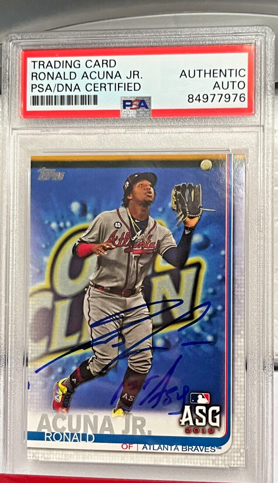 Ronald Acuna Jr. Braves Signed "1st ASG" 2019 Topps ASG #US220 PSA/DNA Auto #976