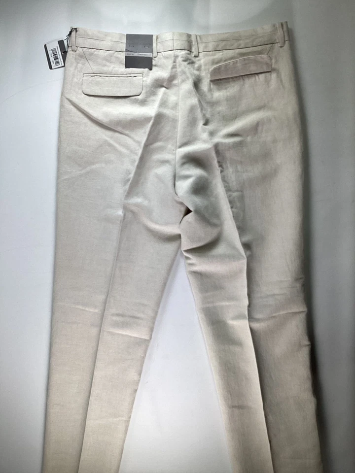 Pantalones Hombre Martin Gordon Beige Lino 40W NUEVO Foto 2 de 4