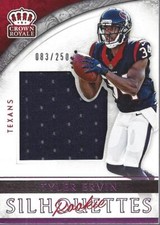 2016 Crown Royale Jumbo Rookie Silhouette Jerseys Pink Tyler Ervin Jersey /250